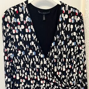 2 in one Reversible WHBH Travel Dress, Sz XL Black/Multi